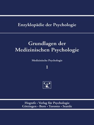 cover image of Grundlagen der Medizinischen Psychologie